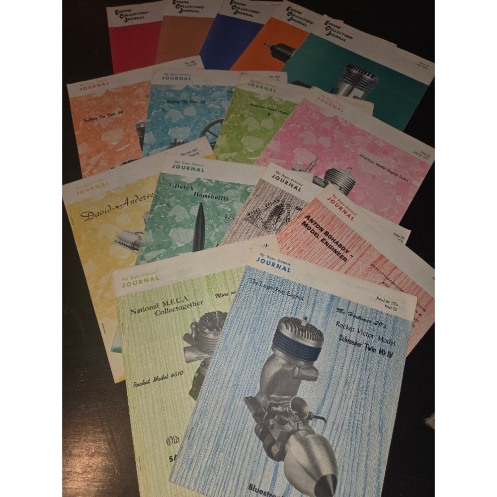 Lot of 15 Vintage Engine Collectors Journal Magazines 1970s Model Engines Hobby